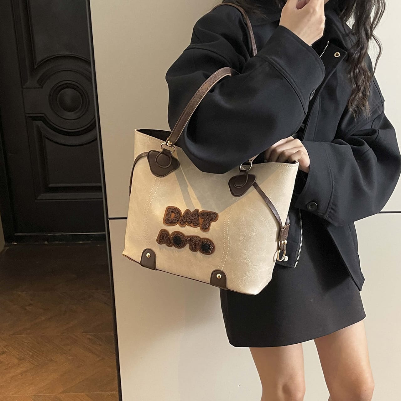 Leather quality tote bag